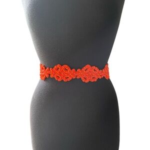 NWT Anthropologie Bohemian Beaded Stretch Belt